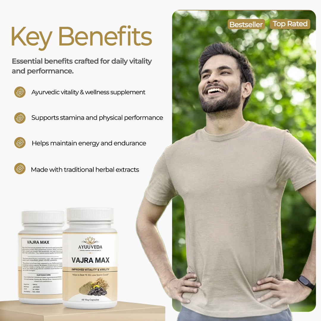 Vajra Max Capsules – Ayurvedic Vitality & Performance Wellness Support